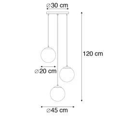 QAZQA hanglampen pallon goudkleurig e27 Discount