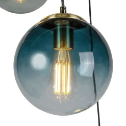 QAZQA hanglampen pallon goudkleurig e27 Discount