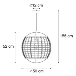 QAZQA hanglampen pascal bruin e27 Clearance