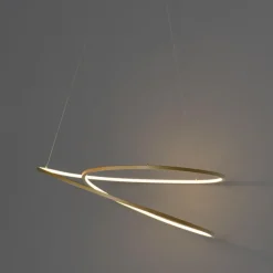 QAZQA hanglampen rowan goudkleurig geïntegreerde led