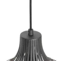 QAZQA hanglampen saffira zwart e27