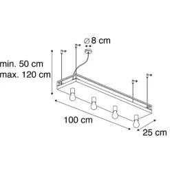 QAZQA hanglampen shelf zwart e27 New