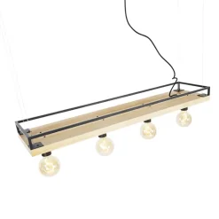 QAZQA hanglampen shelf zwart e27 New