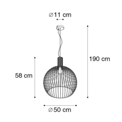 QAZQA hanglampen wire zwart e27 Best