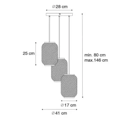 QAZQA hanglampen yvonne crème e27 New