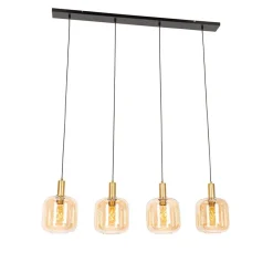 QAZQA hanglampen zuzanna oranje e27