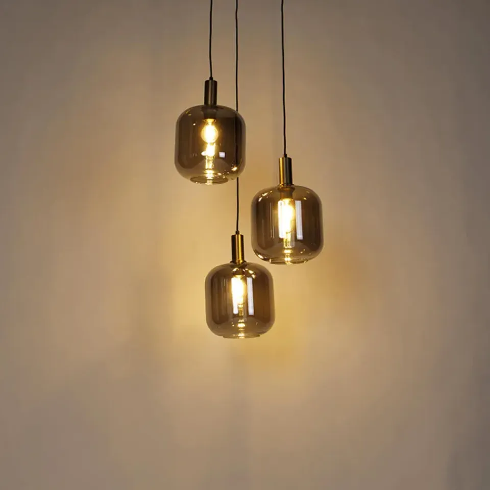 QAZQA hanglampen zuzanna grijs e27 New