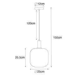 QAZQA hanglampen zuzanna oranje e27 New