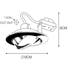 QAZQA inbouwspots cisco zwart gu10 New