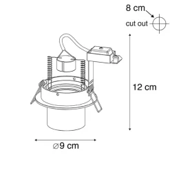 QAZQA inbouwspots installa zwart gu10 Outlet