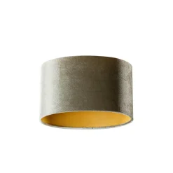 QAZQA lampenkappen cilinder velours groen Sale