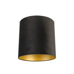 QAZQA lampenkappen cilinder velours zwart Clearance