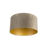 QAZQA lampenkappen cilinder velours taupe