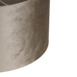 QAZQA lampenkappen cilinder velours taupe Outlet