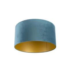 QAZQA lampenkappen cilinder velours blauw Best