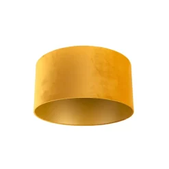 QAZQA lampenkappen cilinder velours geel Discount
