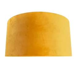 QAZQA lampenkappen cilinder velours geel Discount