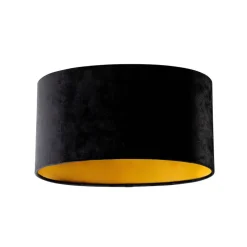 QAZQA lampenkappen cilinder velours zwart New