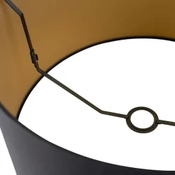 QAZQA lampenkappen rond schuin katoen zwart Clearance