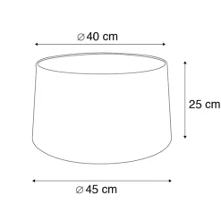 QAZQA lampenkappen rond schuin katoen zwart Discount