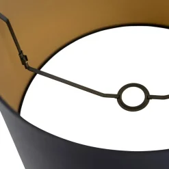 QAZQA lampenkappen rond schuin katoen zwart Discount