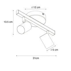 QAZQA opbouwspots back up zwart gu10 Hot