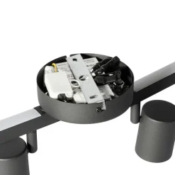 QAZQA opbouwspots back up zwart gu10