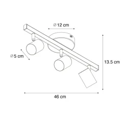 QAZQA opbouwspots back up zwart gu10 Best