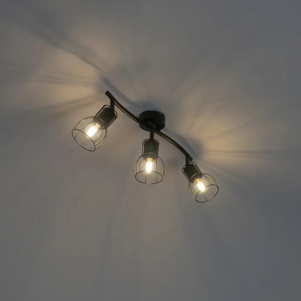 QAZQA opbouwspots botu zwart e14 Clearance