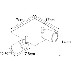 QAZQA opbouwspots ducha wit gu10 Online