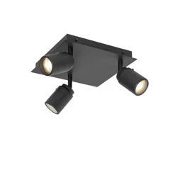 QAZQA opbouwspots ducha zwart gu10