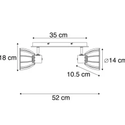QAZQA opbouwspots fotu zwart e27 Online