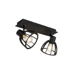 QAZQA opbouwspots fotu zwart e27 Online