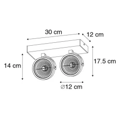 QAZQA opbouwspots go zwart g9 Outlet