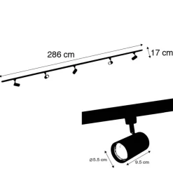 QAZQA opbouwspots iconic jeana zwart gu10 Discount