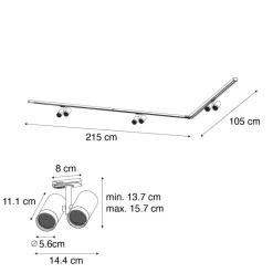 QAZQA opbouwspots iconic zwart gu10 Clearance