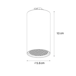 QAZQA opbouwspots iconic zwart gu10 Clearance