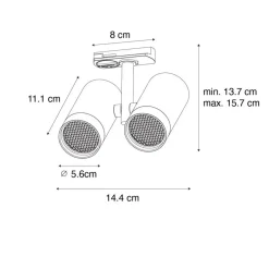 QAZQA opbouwspots iconic zwart gu10 Clearance