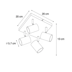 QAZQA opbouwspots jeana bruin gu10 Clearance
