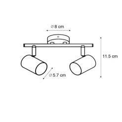 QAZQA opbouwspots jeana bruin gu10
