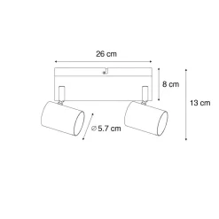 QAZQA opbouwspots jeana bruin gu10