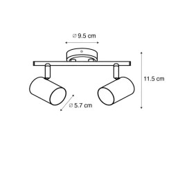 QAZQA opbouwspots jeana crème gu10 Discount