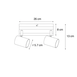 QAZQA opbouwspots jeana crème gu10 Clearance