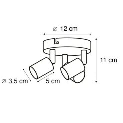 QAZQA opbouwspots jeany zwart gu10 Online