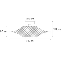 QAZQA plafondlampen buiten rina crème e27 Hot