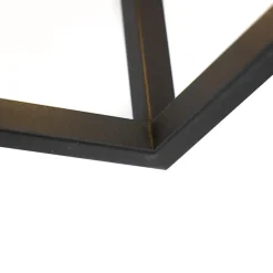 QAZQA plafondlampen cage zwart e27
