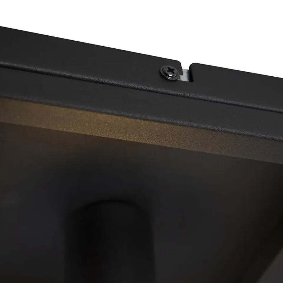 QAZQA plafondlampen cage zwart e27