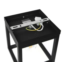 QAZQA plafondlampen cage zwart e27