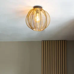 QAZQA plafondlampen dong bruin e27 Outlet