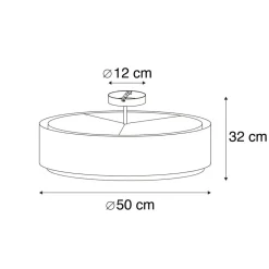 QAZQA plafondlampen drum duo bruin e27 Online